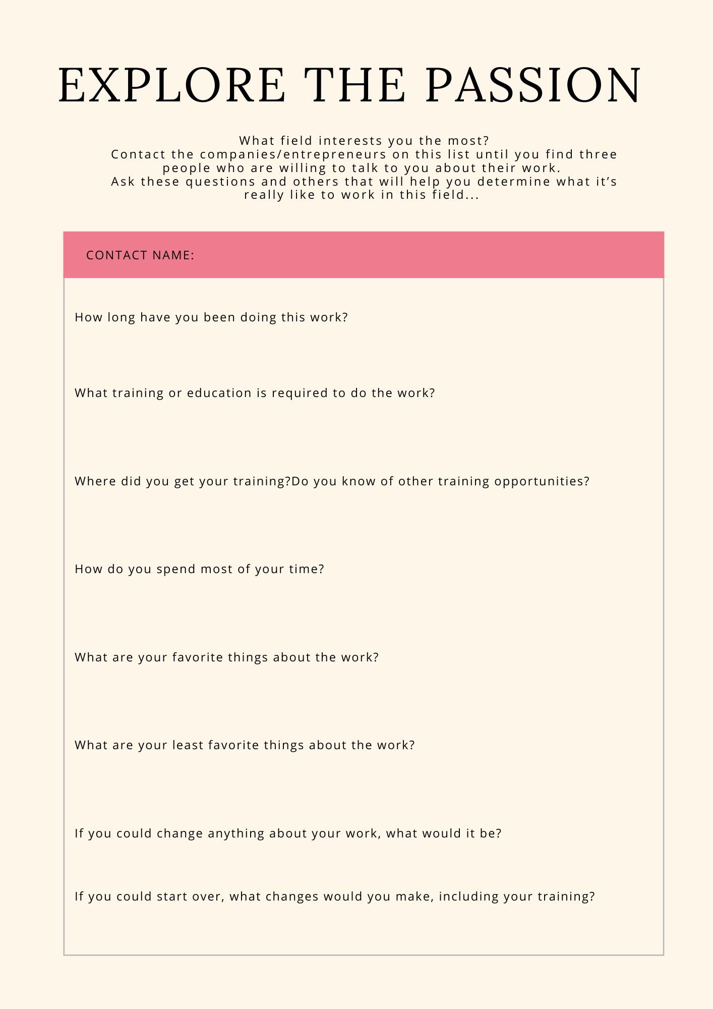 The Passion Pursuit Journal