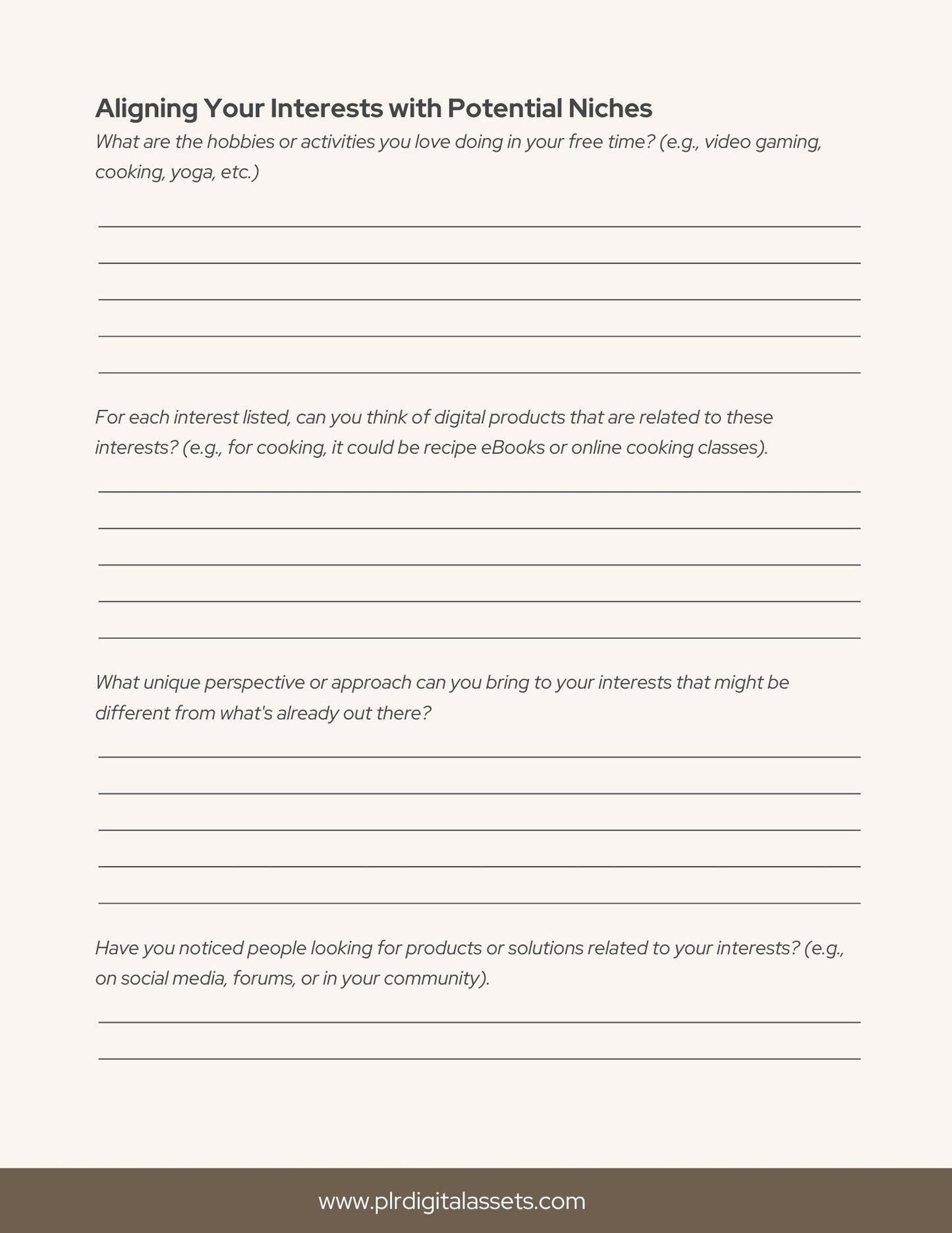 How to Find Your Niche Workbook: Discover Your Ideal Market for Digital Products