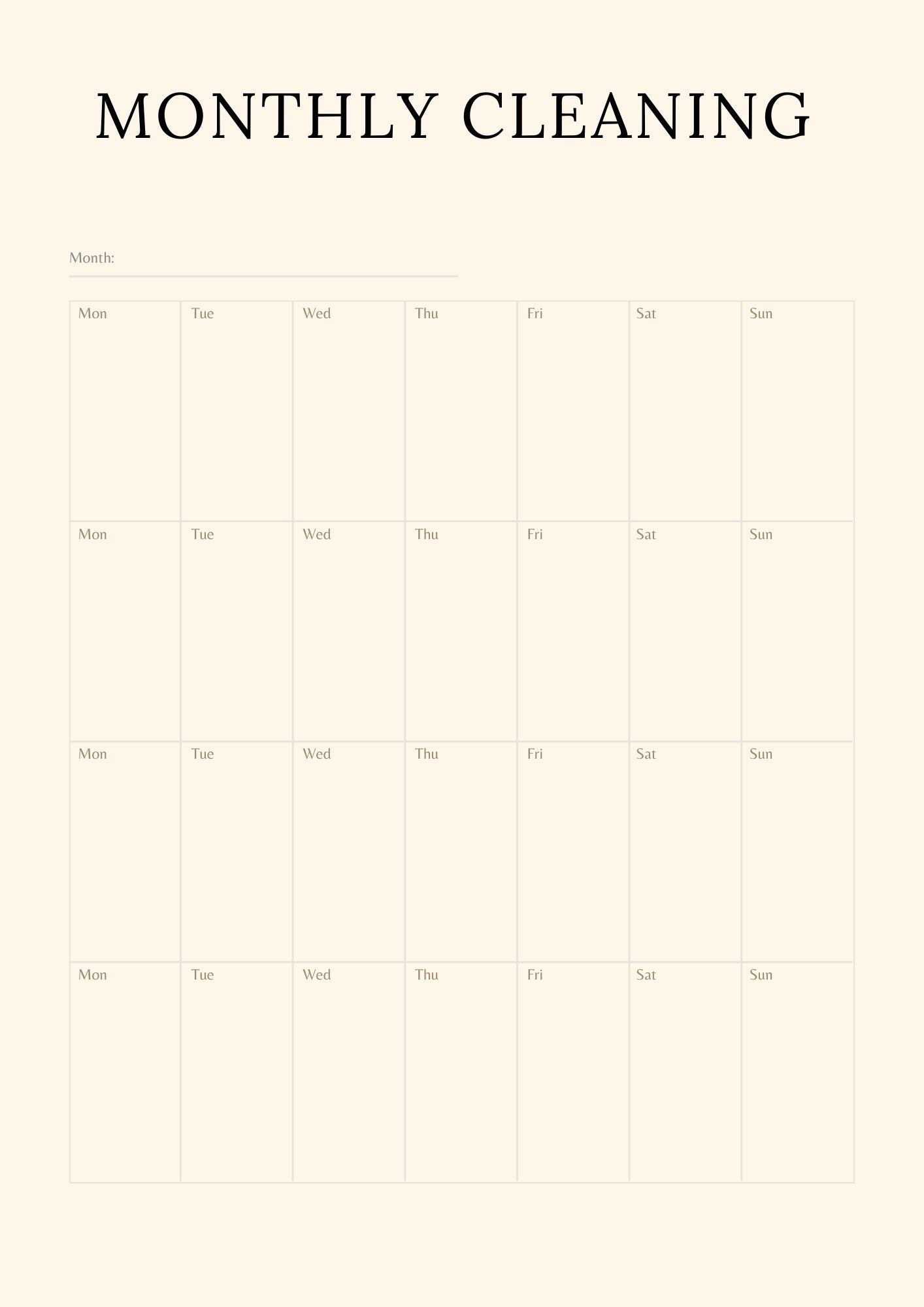A Tidy Home, Tidy Mind: A Cleaning & Decluttering Planner