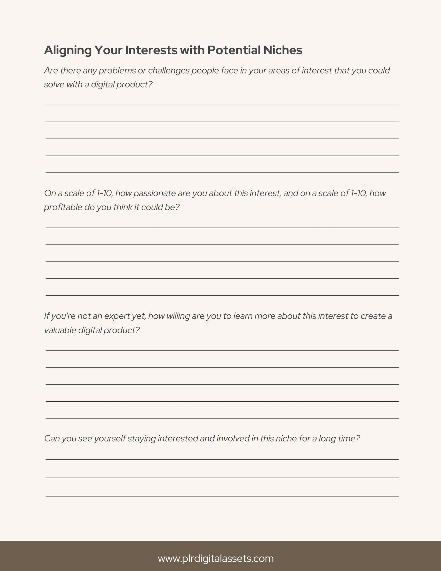 How to Find Your Niche Workbook: Discover Your Ideal Market for Digital Products